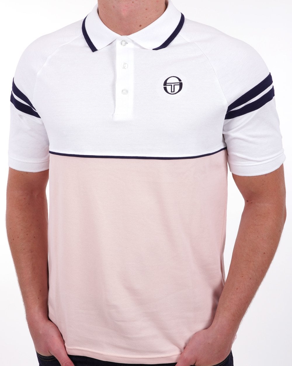 Sergio Tacchini Orion Polo Shirt White/Pink