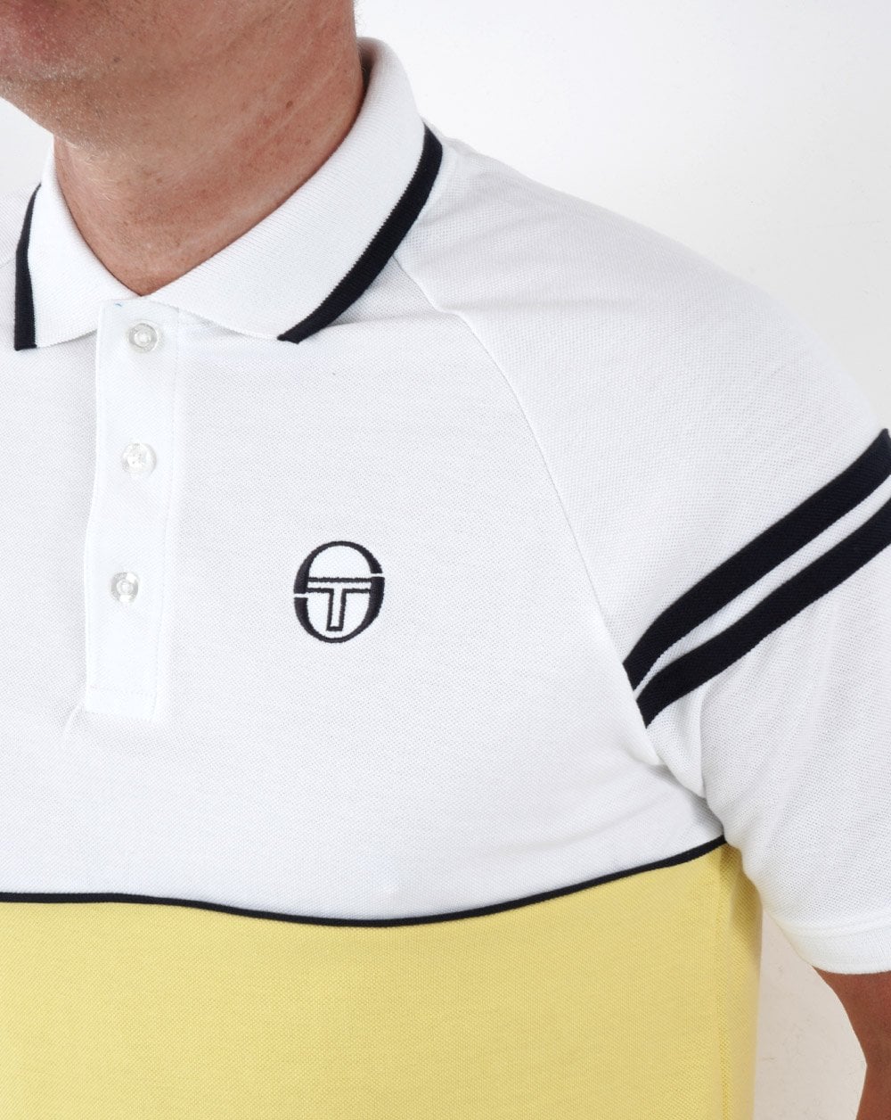 Sergio Tacchini Orion Polo Shirt Yellow/White - Image 2