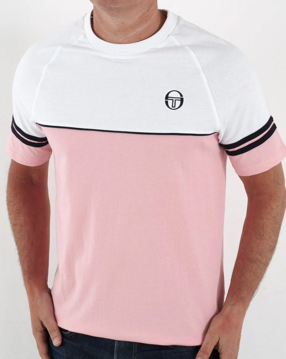 Sergio Tacchini Orion T Shirt Pink/White