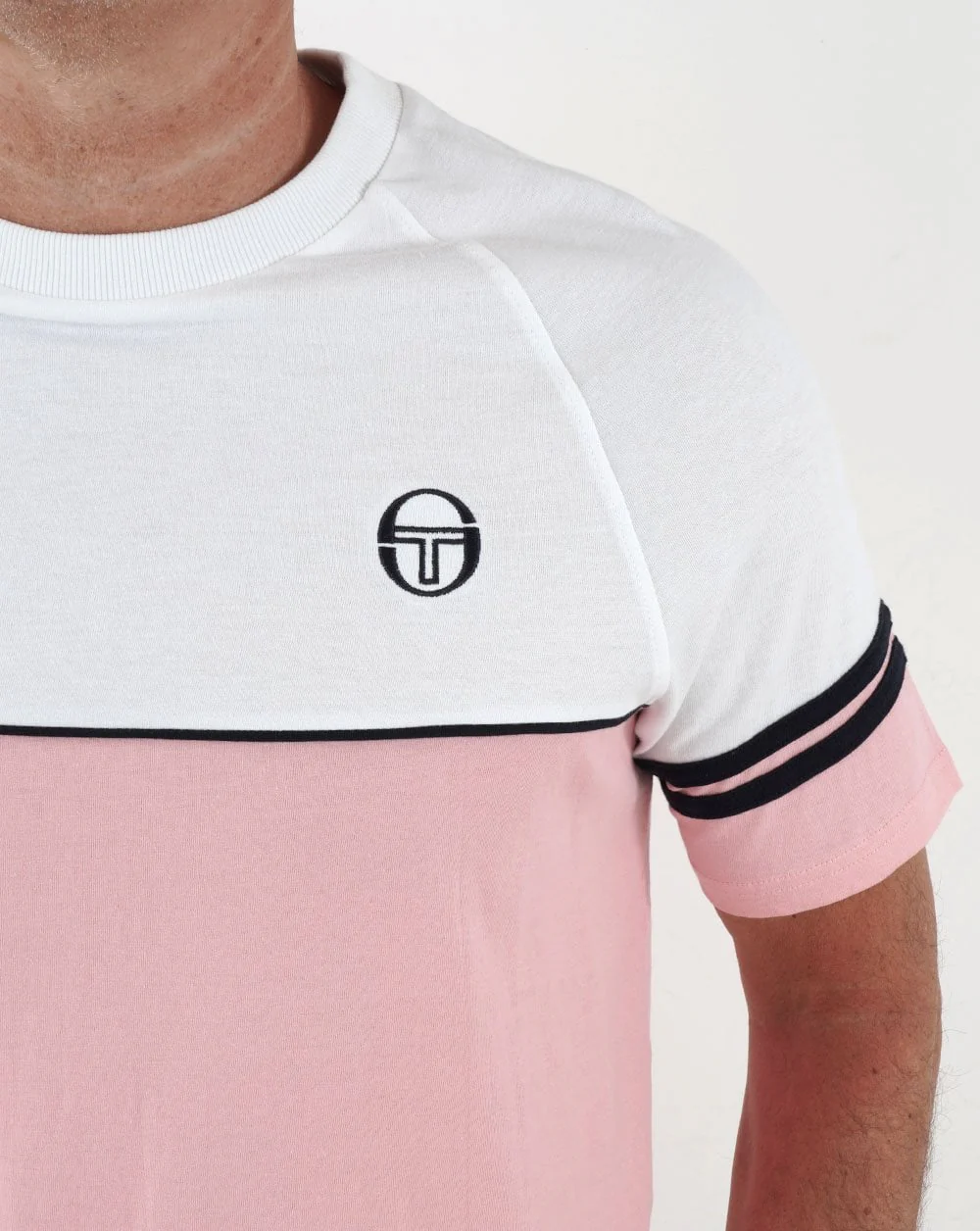 Sergio Tacchini Orion T Shirt Pink/White - Image 2