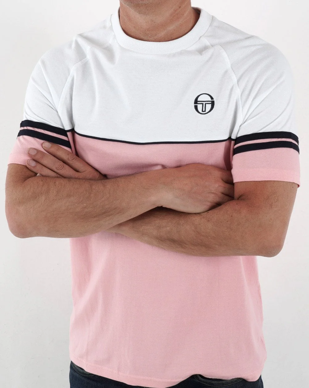 Sergio Tacchini Orion T Shirt Pink/White - Image 3