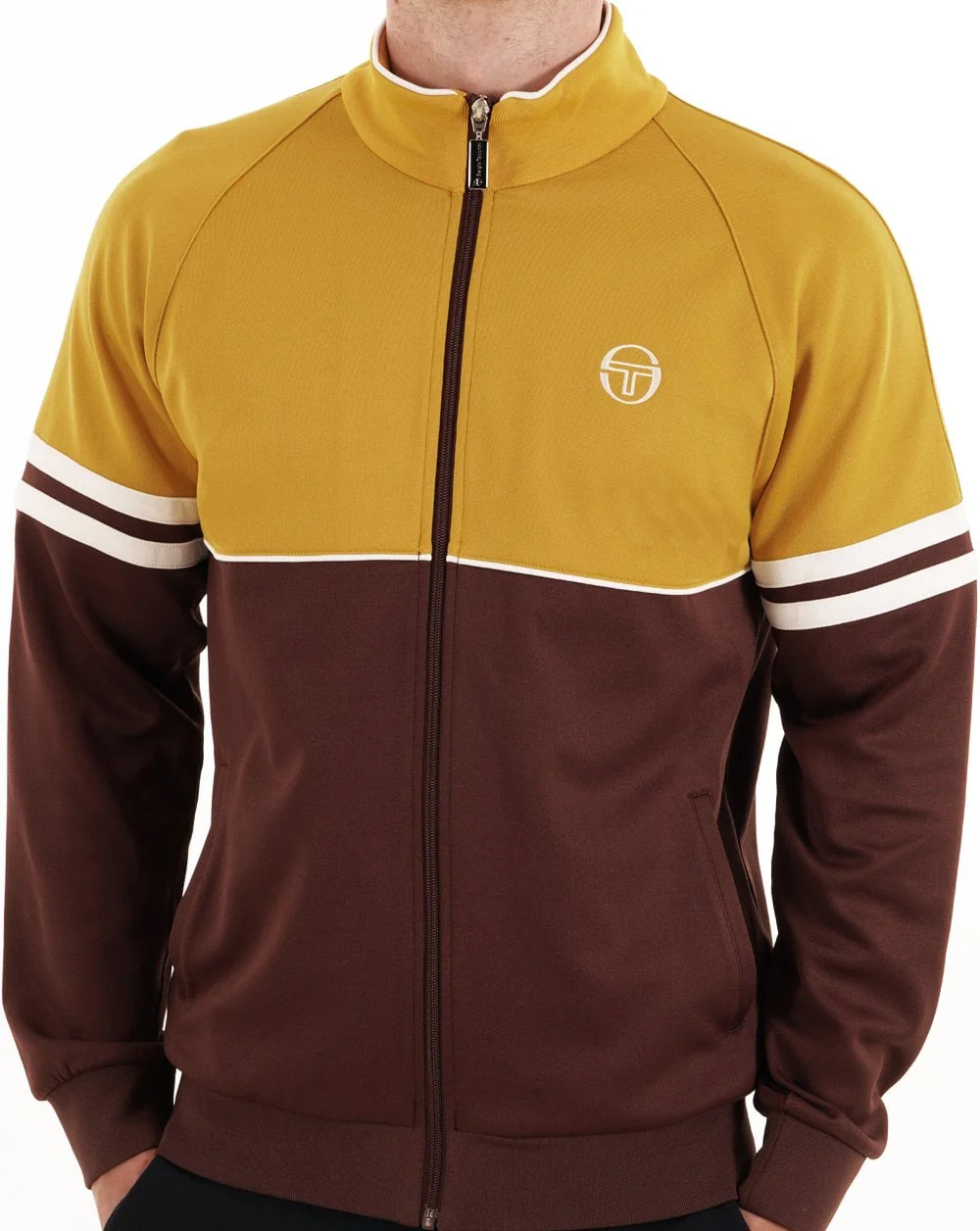 Sergio Tacchini Orion Track Top Arrowwood/Dark Brown - Image 3