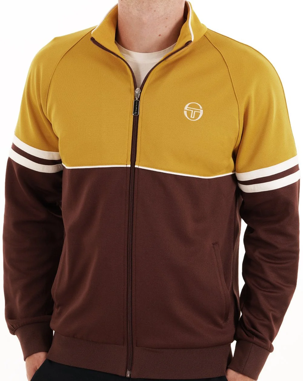 Sergio Tacchini Orion Track Top Arrowwood/Dark Brown - Image 4