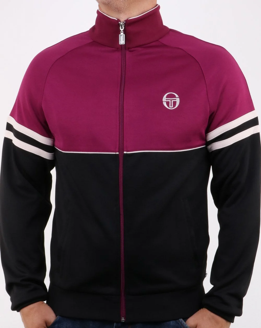 Sergio Tacchini Orion Track Top Black/Purple - Image 2