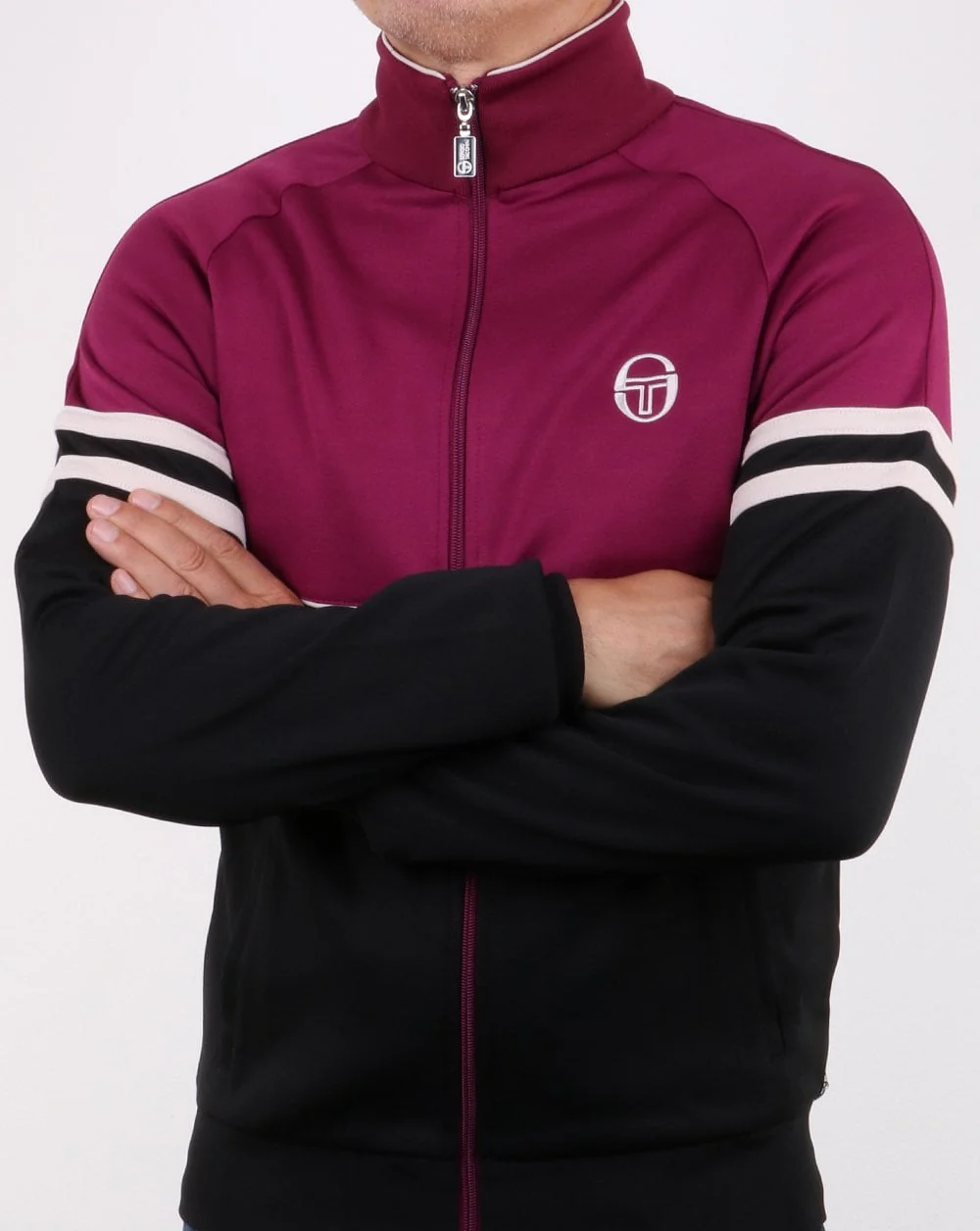 Sergio Tacchini Orion Track Top Black/Purple - Image 4