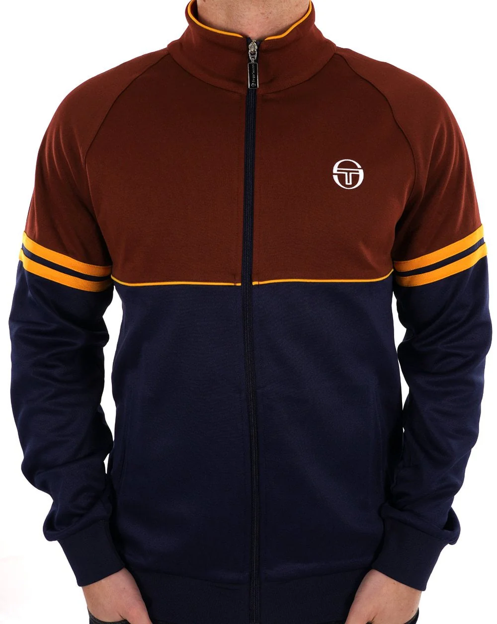 Sergio Tacchini Orion Track Top Claret Navy -Gold - Image 2
