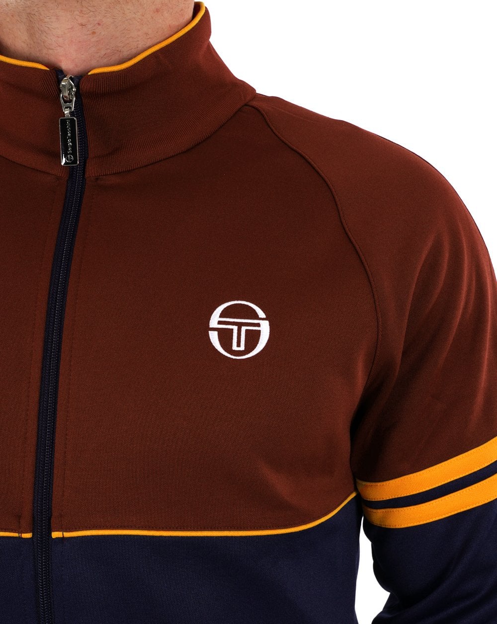 Sergio Tacchini Orion Track Top Claret Navy -Gold - Image 3