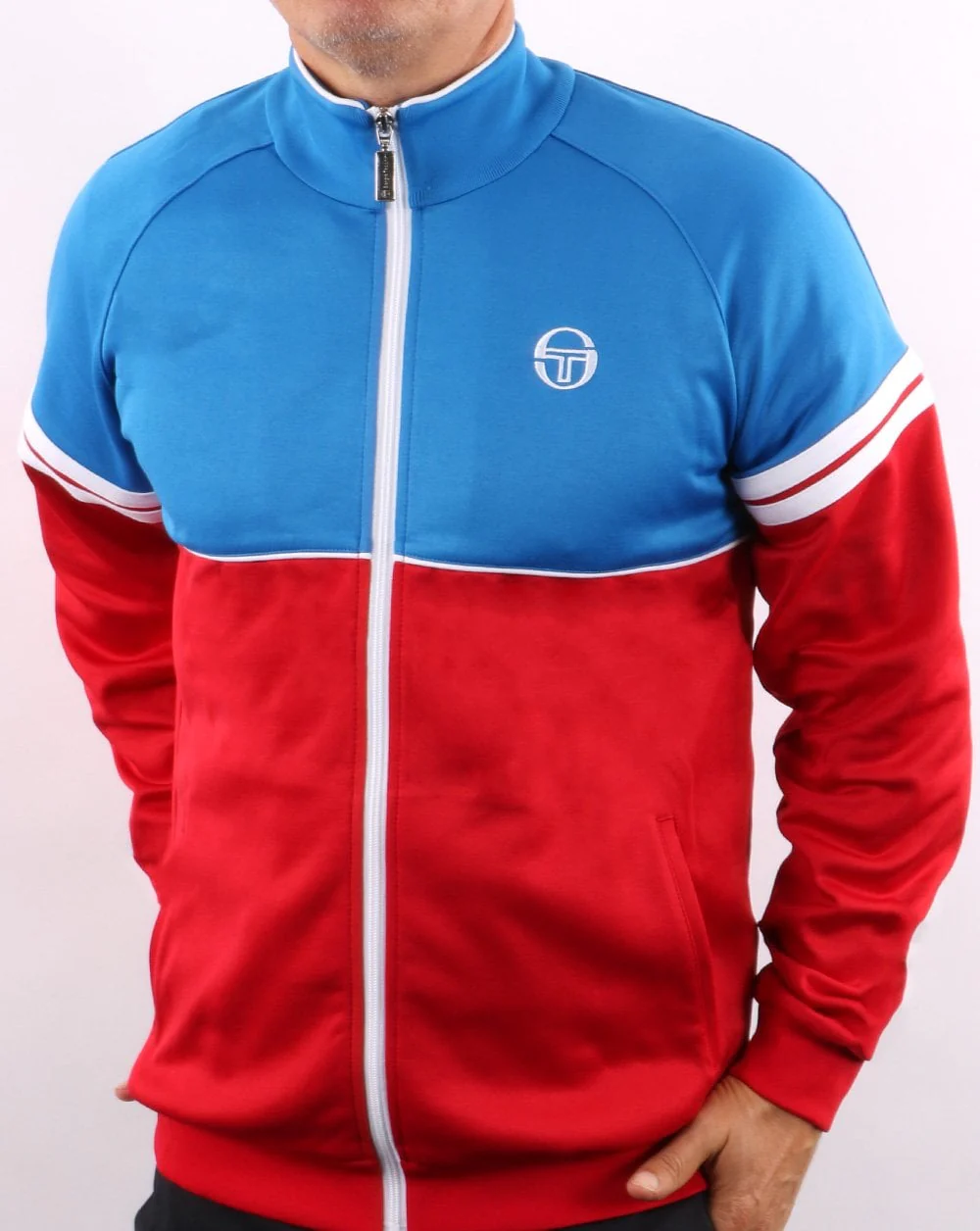 Sergio Tacchini Orion Track Top French Blue/Red - Image 2