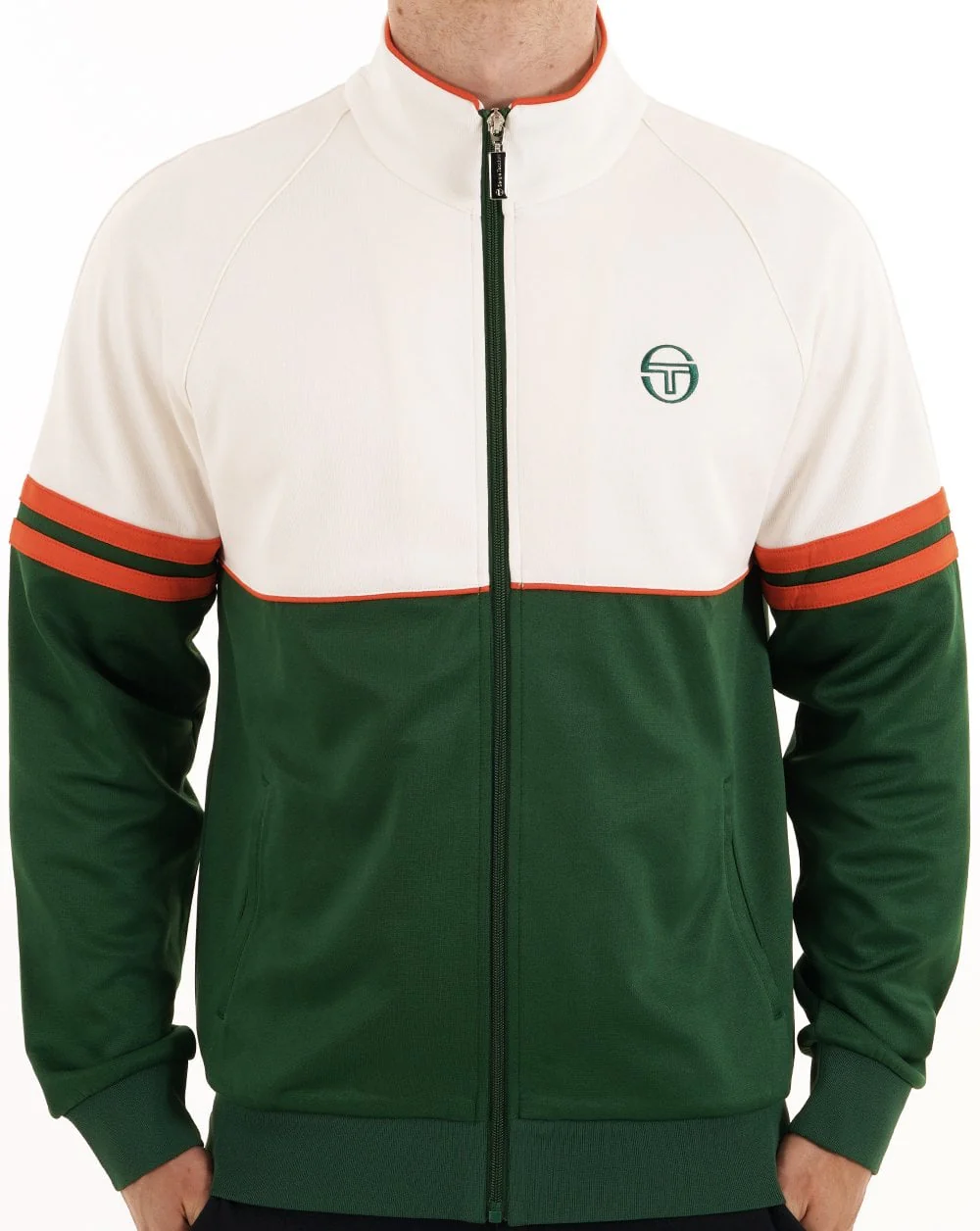 Sergio Tacchini Orion Track Top Gardenia/Green - Image 2