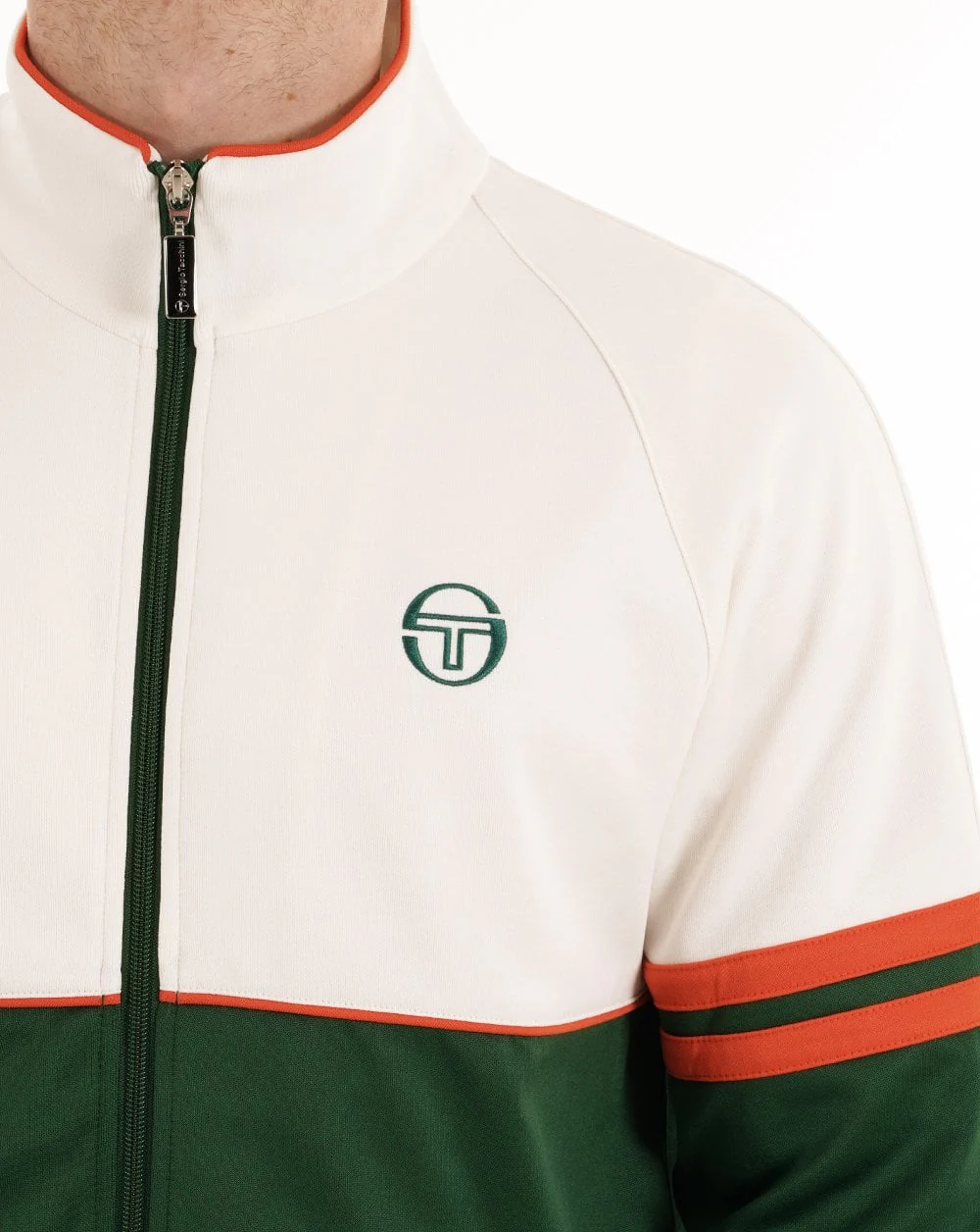 Sergio Tacchini Orion Track Top Gardenia/Green - Image 4