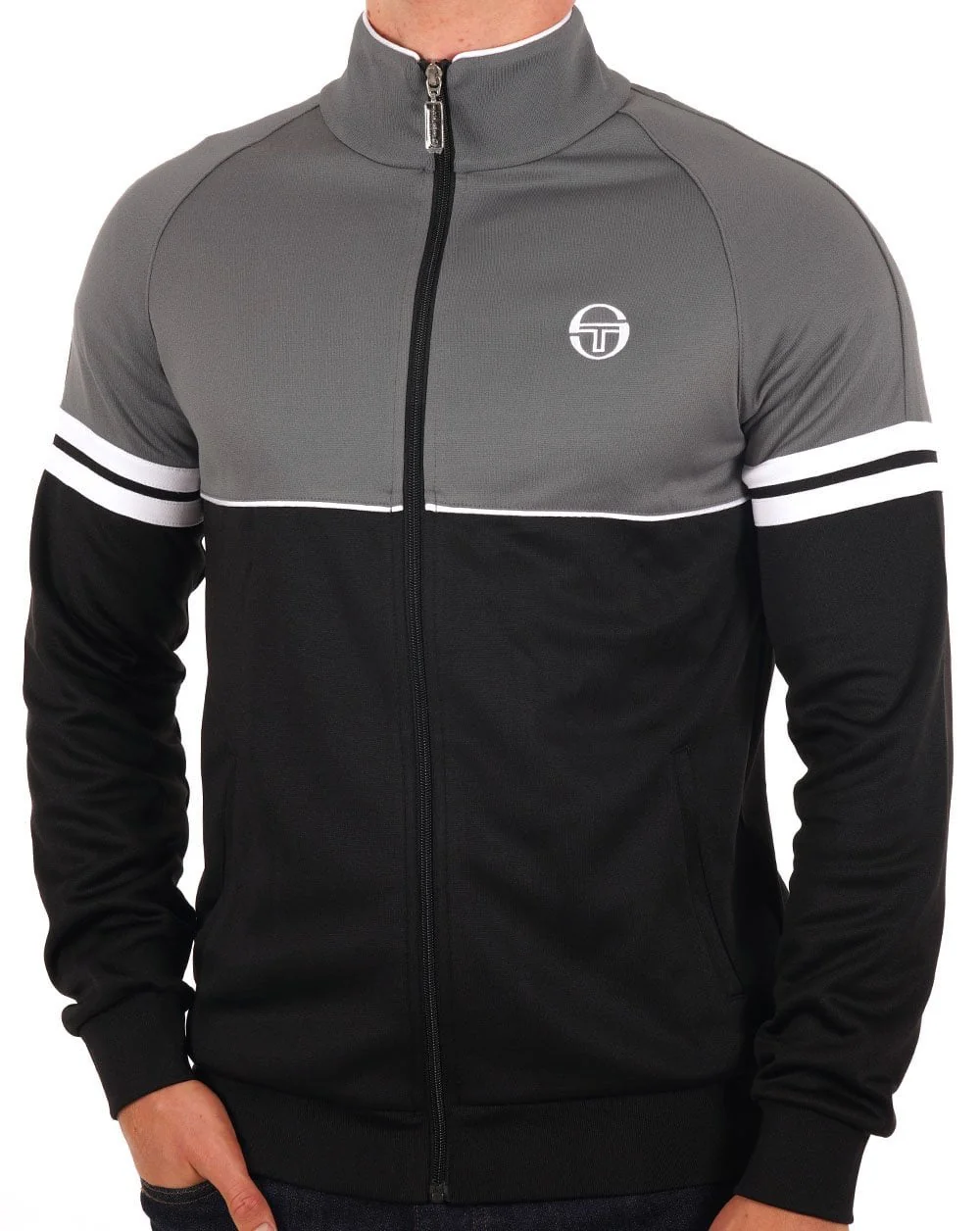 Sergio Tacchini Orion Track Top Grey/Black