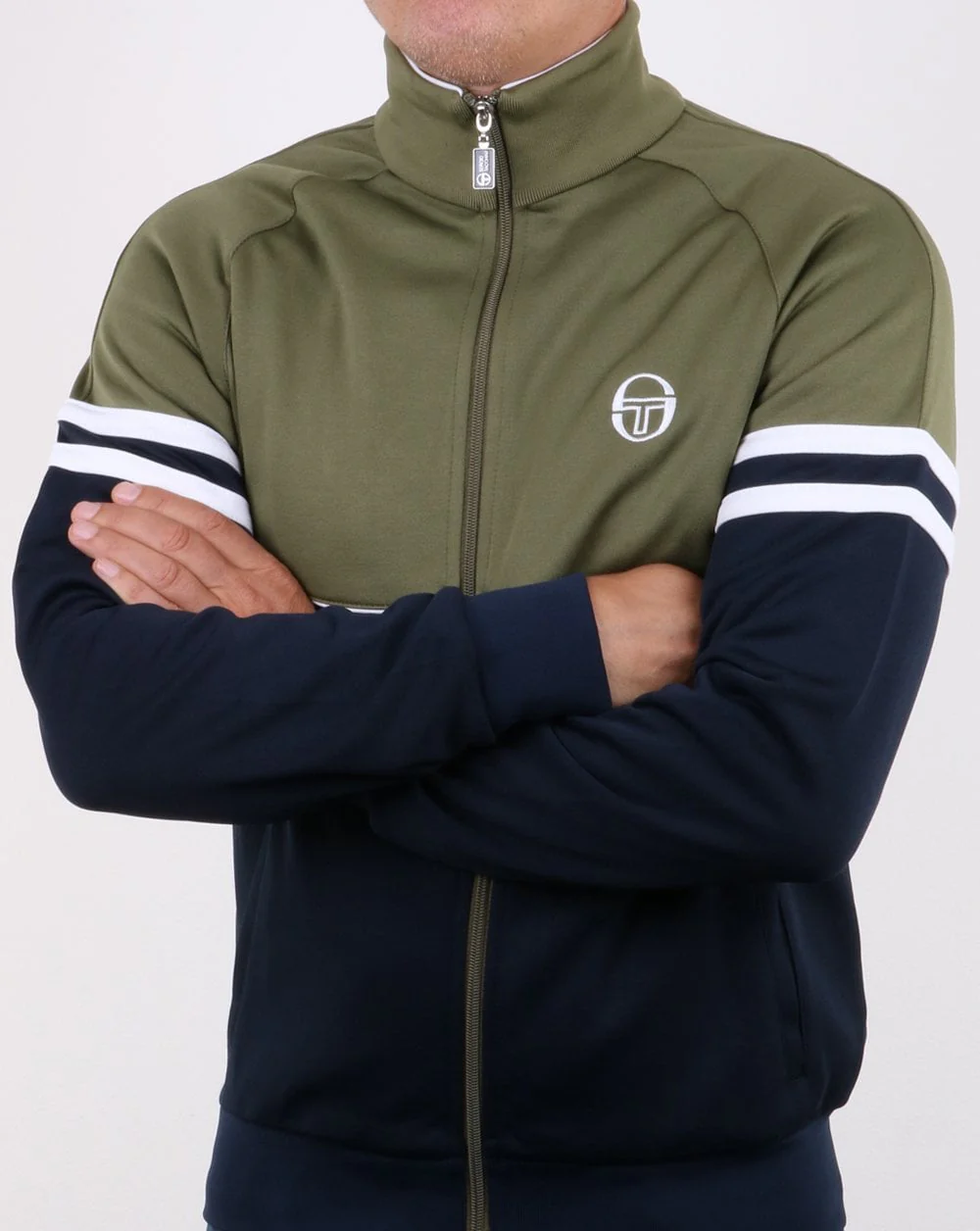 Sergio Tacchini Orion Track Top Navy/Olive - Image 3