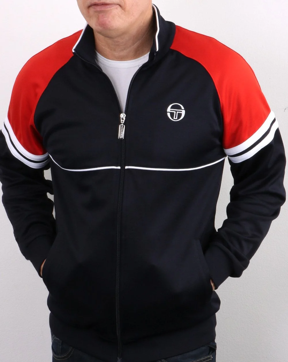 Sergio Tacchini Orion Track Top Navy/Red - Image 5