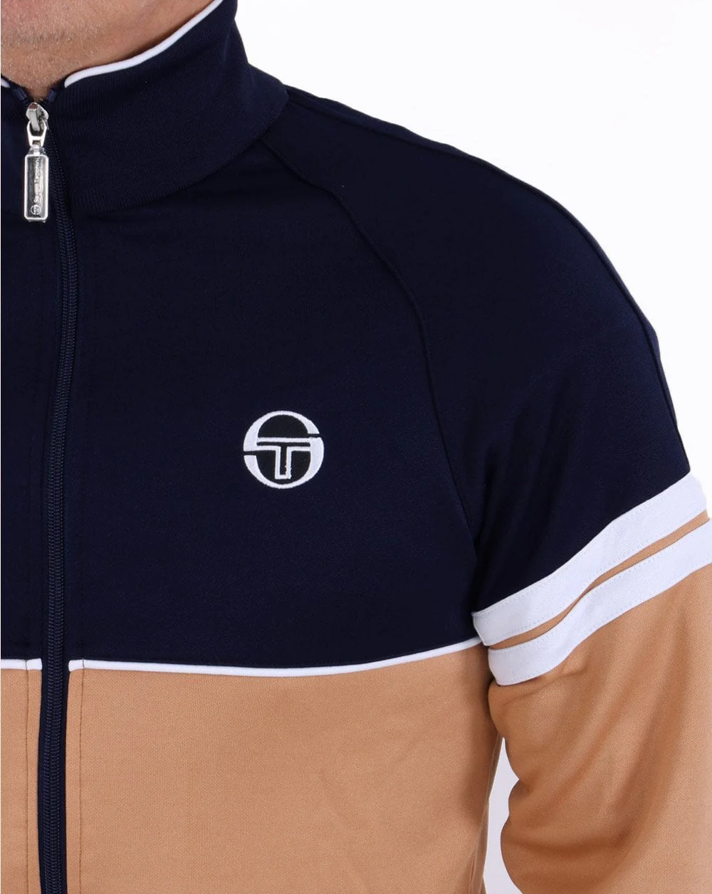 Sergio Tacchini Orion Track Top Navy/Tan - Image 4