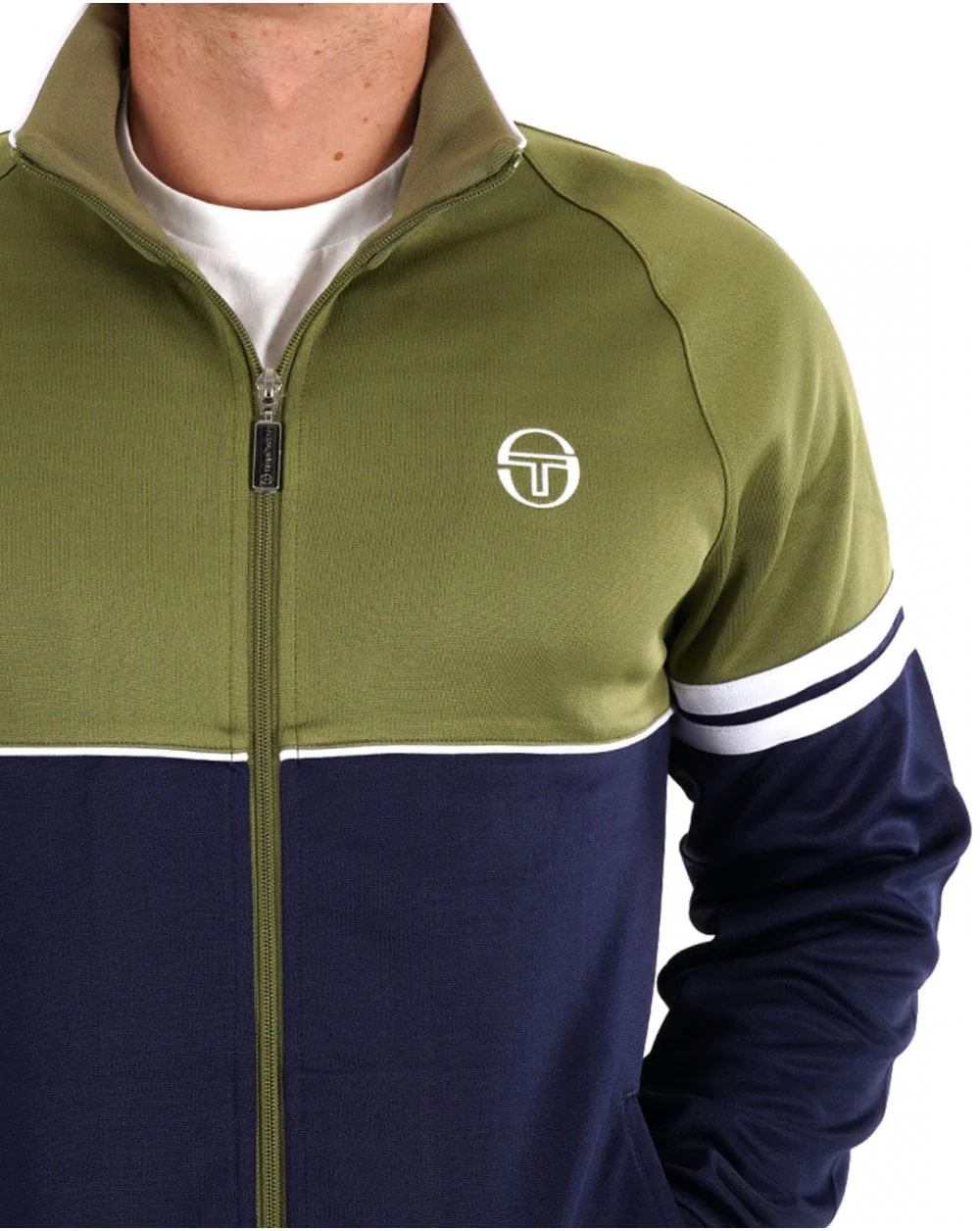 Sergio Tacchini Orion Track Top Olive / Navy - Image 3
