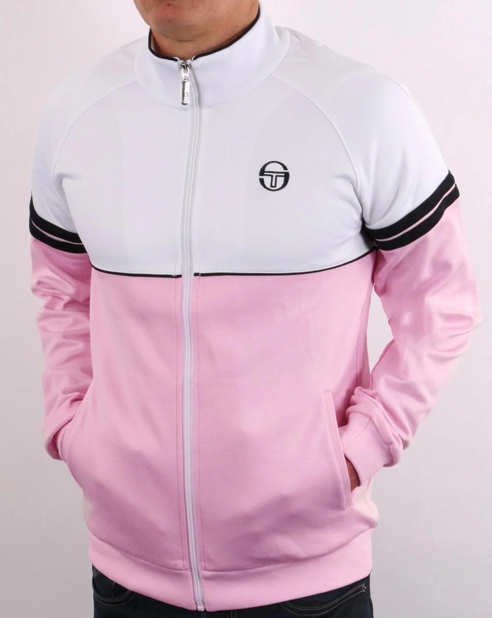 Sergio Tacchini Orion Track Top Pink/White