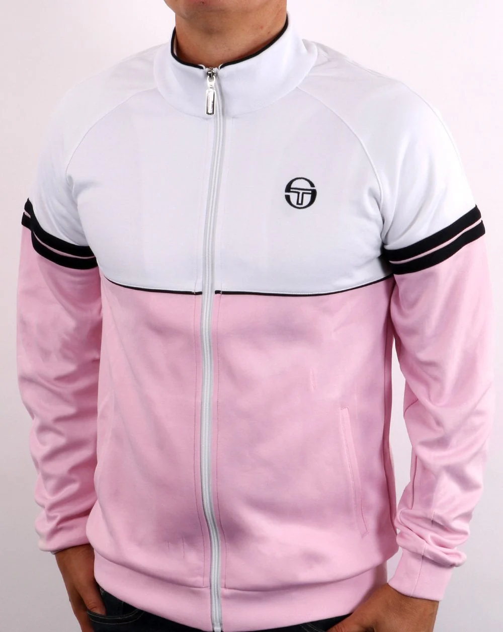 Sergio Tacchini Orion Track Top Pink/White - Image 2