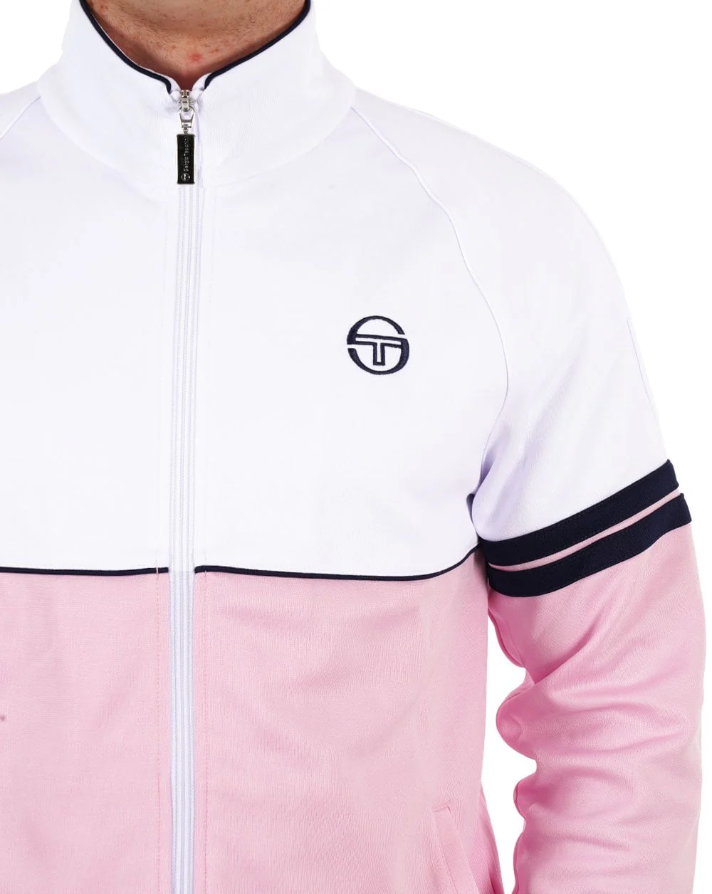 Sergio Tacchini Orion Track Top Pink/White - Image 3