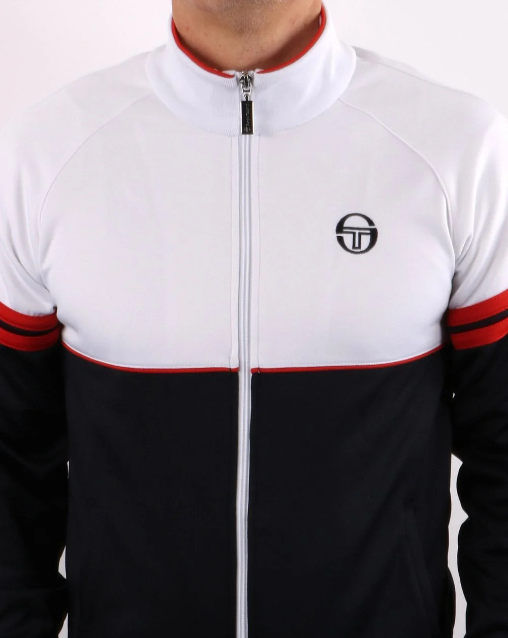 Sergio Tacchini Orion Track Top White/Navy/Red - Image 3