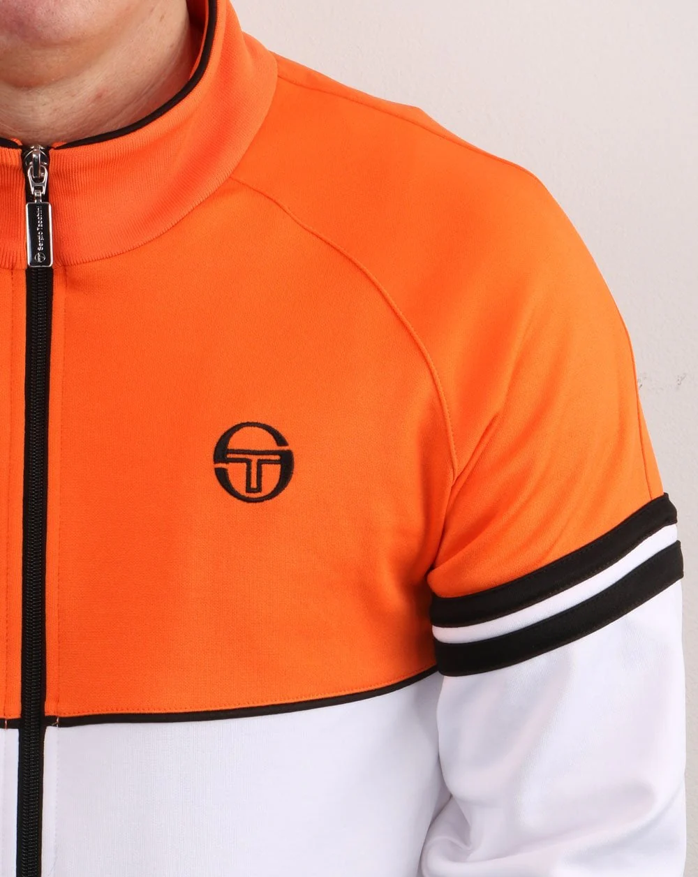 Sergio Tacchini Orion Track Top White/Orange - Image 3