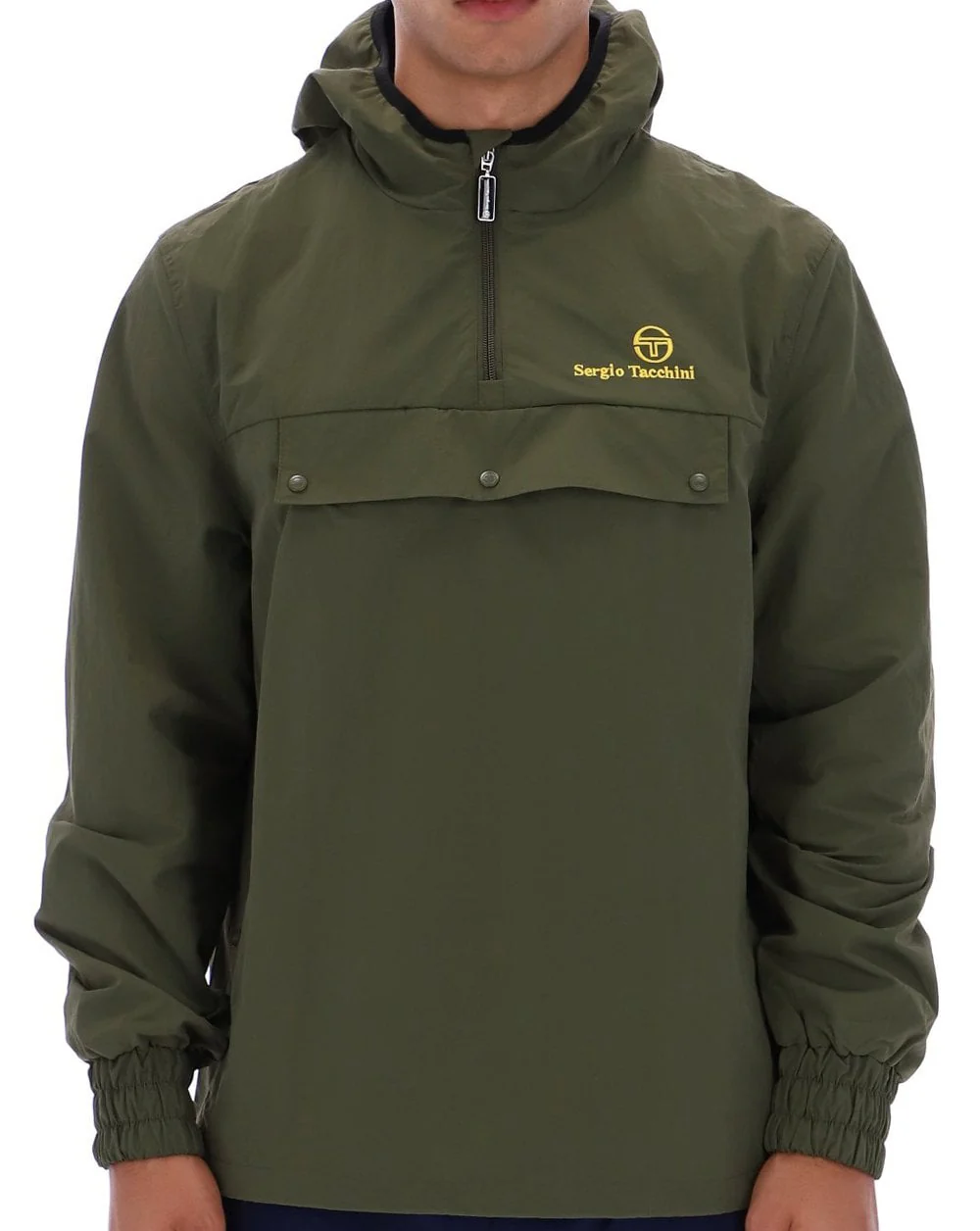 Sergio Tacchini Overhead Jacket Olive - Image 3