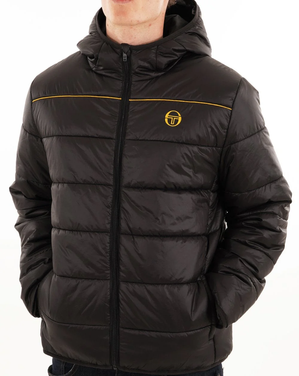 Sergio Tacchini Padova Puffer Jacket Black - Image 3