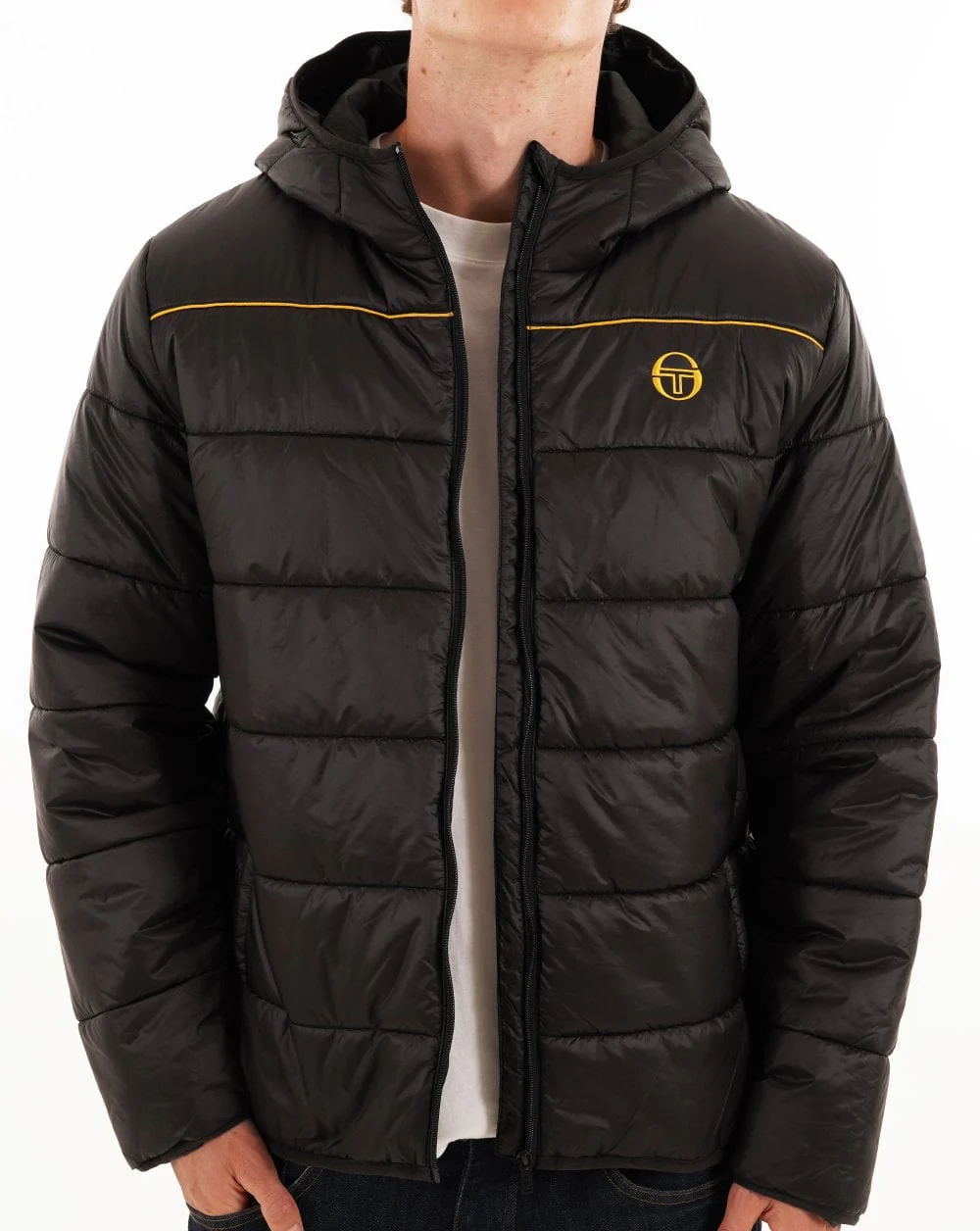 Sergio Tacchini Padova Puffer Jacket Black - Image 4