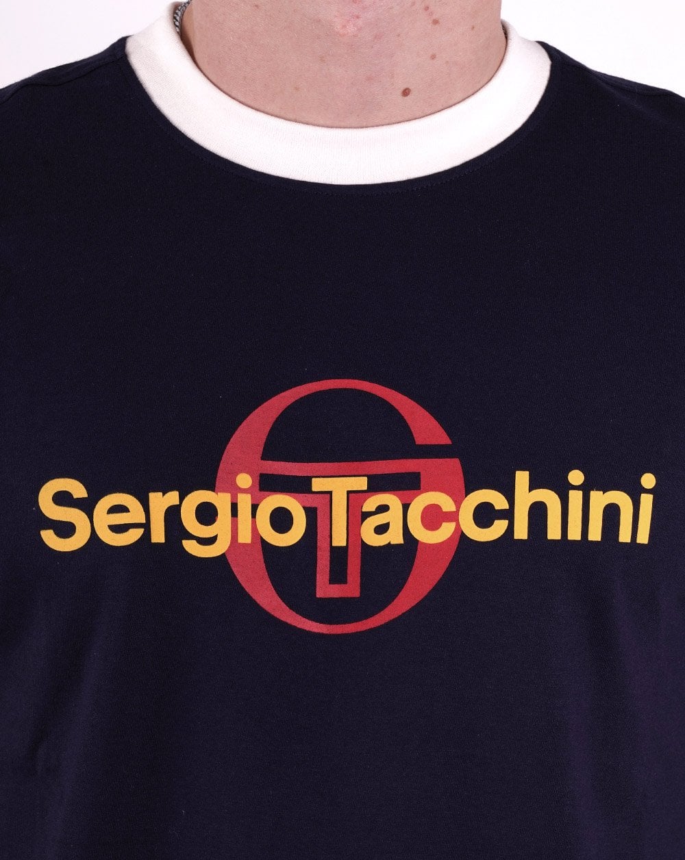 Sergio Tacchini Pandolfo T Shirt Navy Blue - Image 2