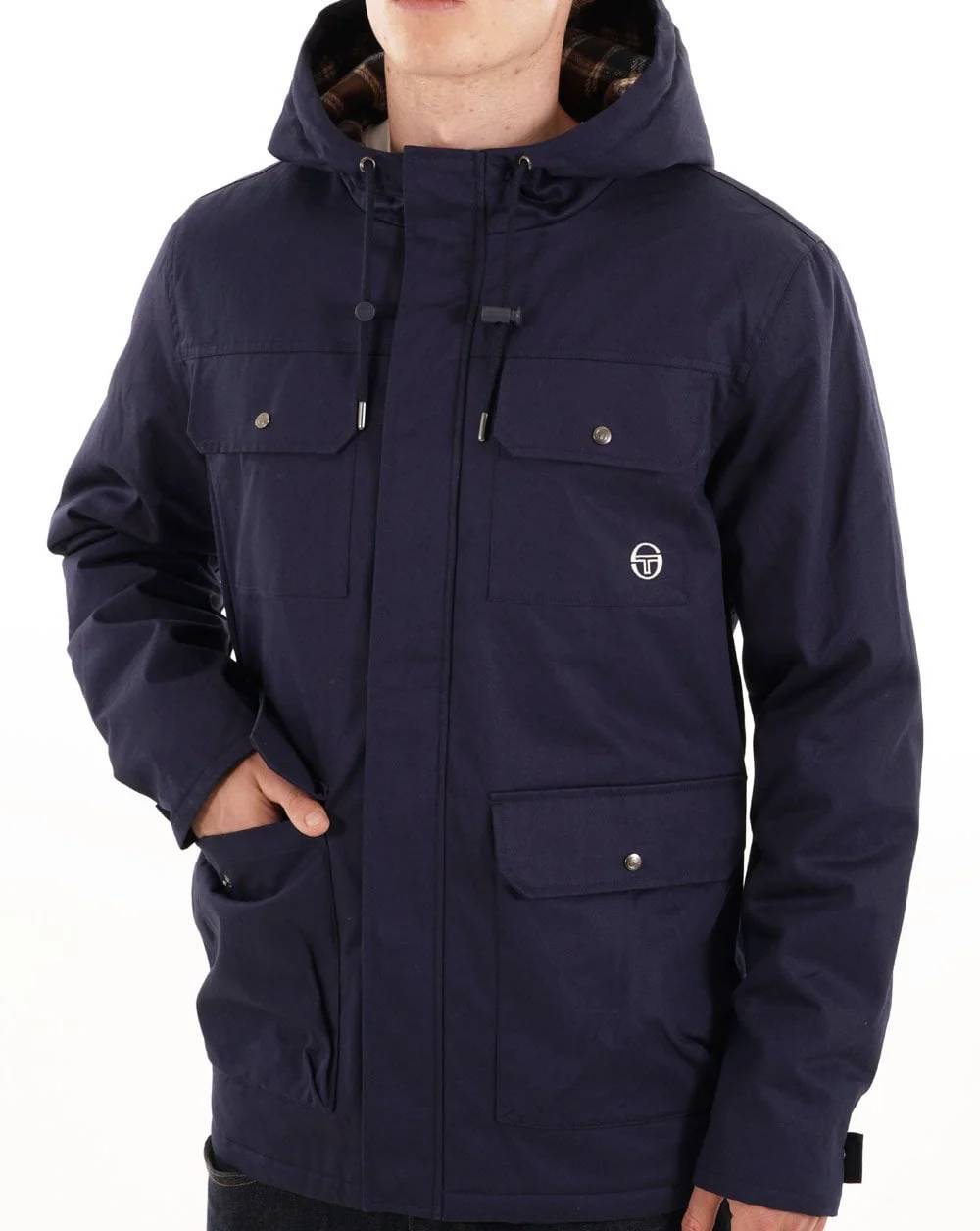 Sergio Tacchini Quilted Jacket Navy Blue - Image 3