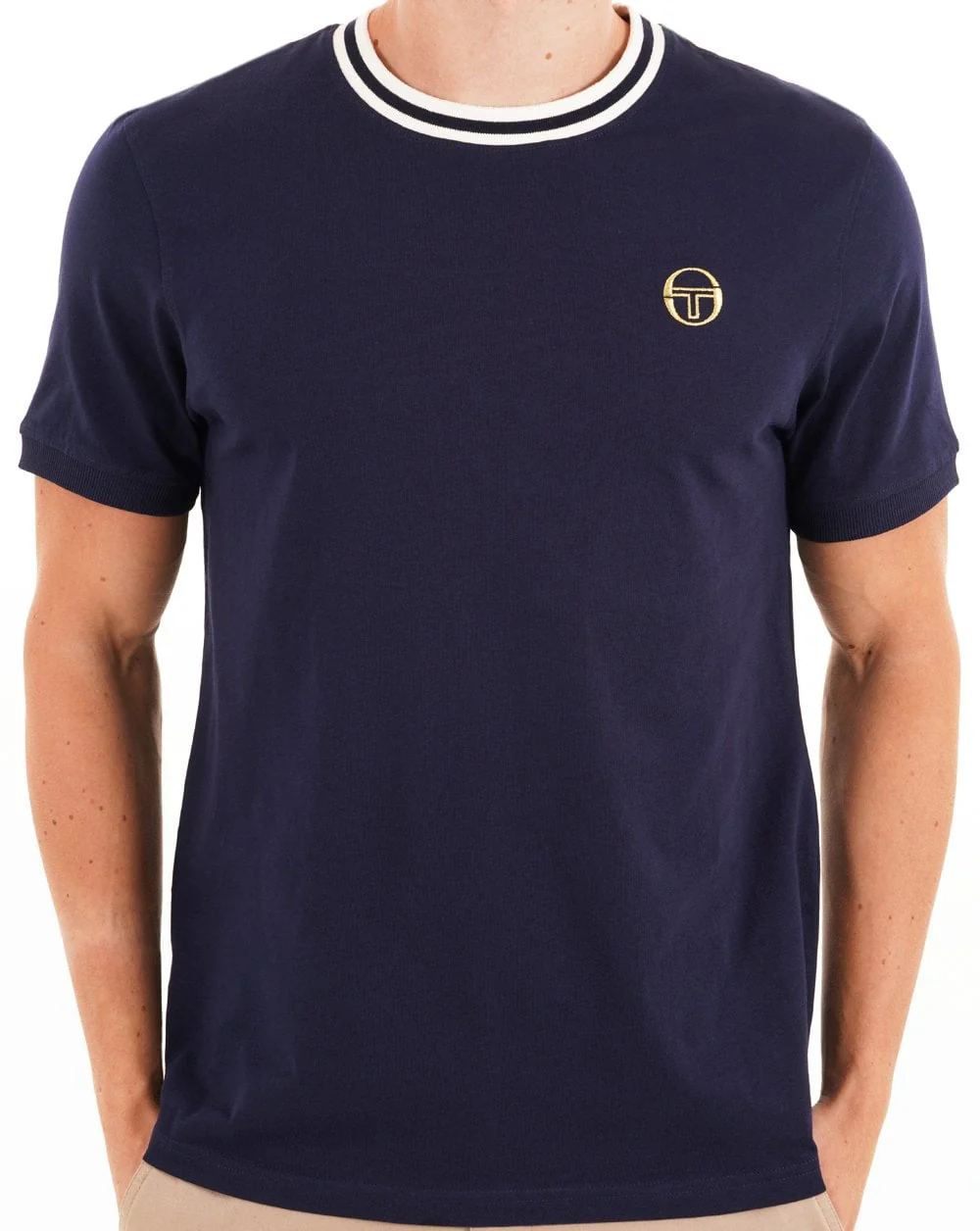 Sergio Tacchini Rainer T Shirt Navy Blue/Gardenia - Image 2