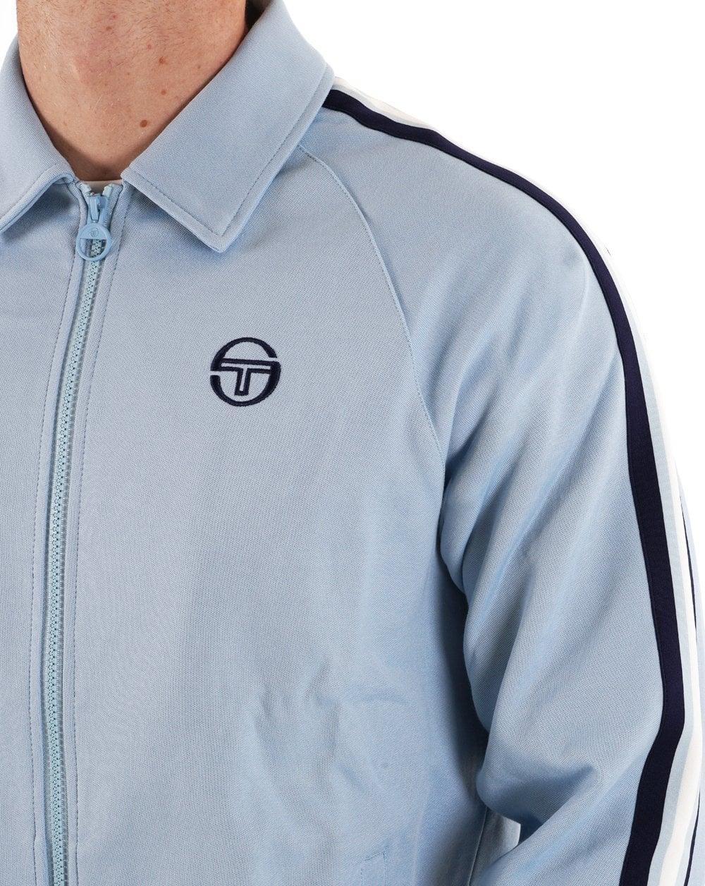 Sergio Tacchini Renshaw Tape Track Top Celestial Blue - Image 3