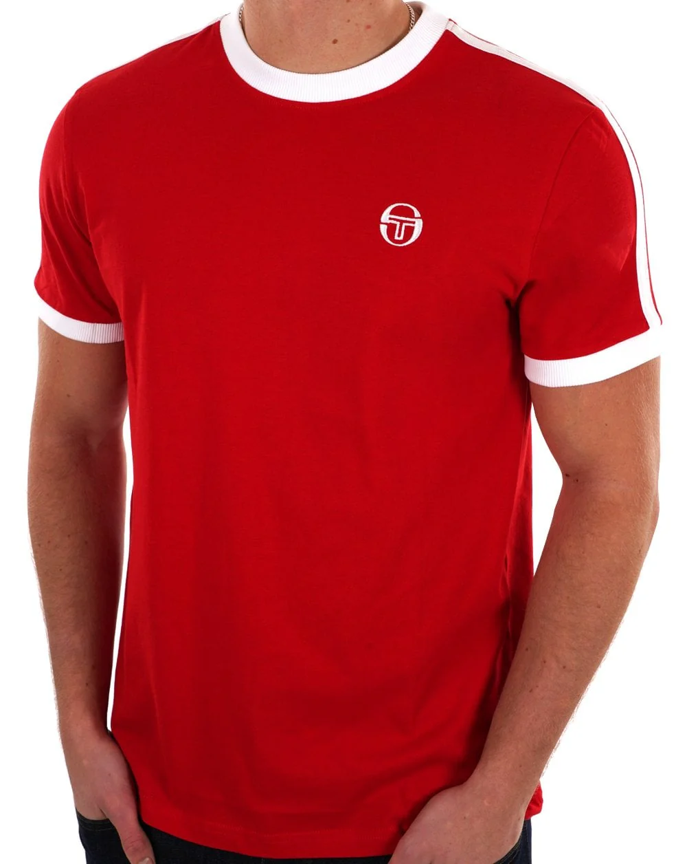 Sergio Tacchini Retro Ace T Shirt Red/White - Image 2