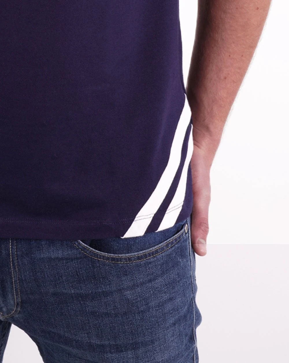 Sergio Tacchini Retro Polo Shirt Navy Blue - Image 3