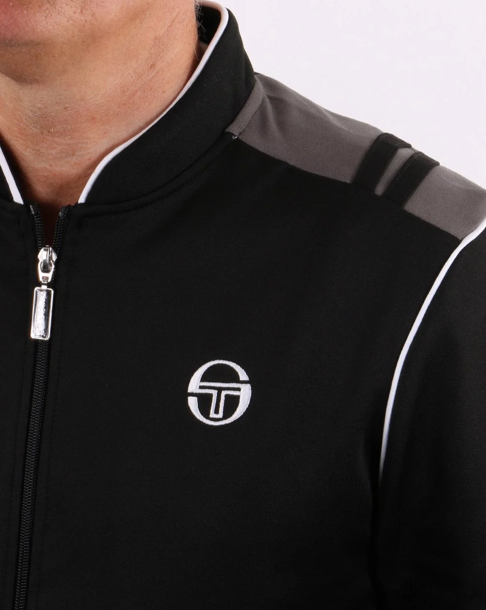Sergio Tacchini Sammy Track Top Black/Charcoal - Image 2