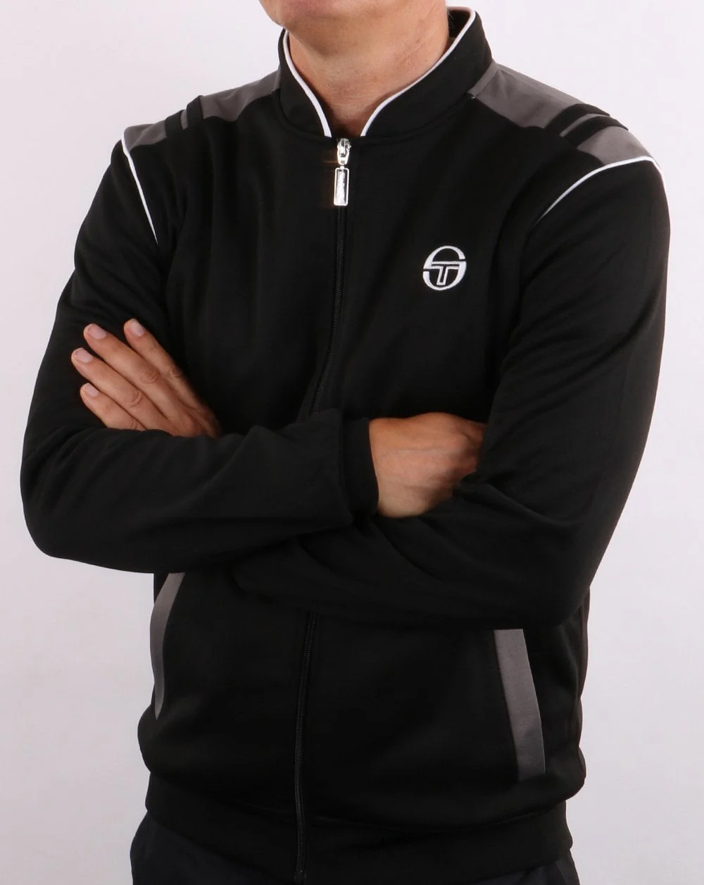 Sergio Tacchini Sammy Track Top Black/Charcoal - Image 5