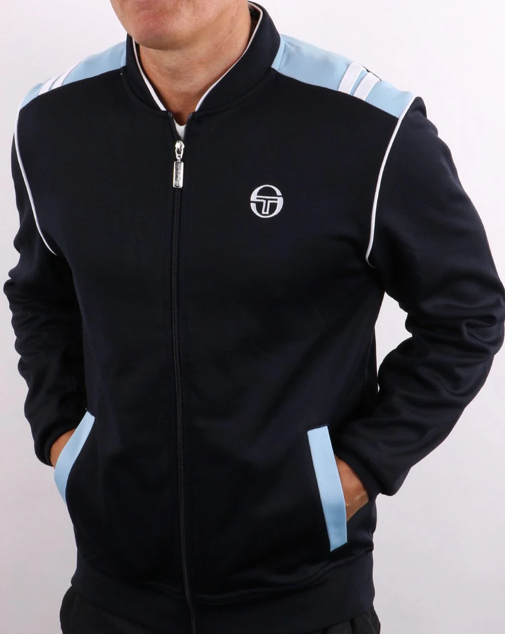Sergio Tacchini Sammy Track Top Navy/Sky Blue - Image 3