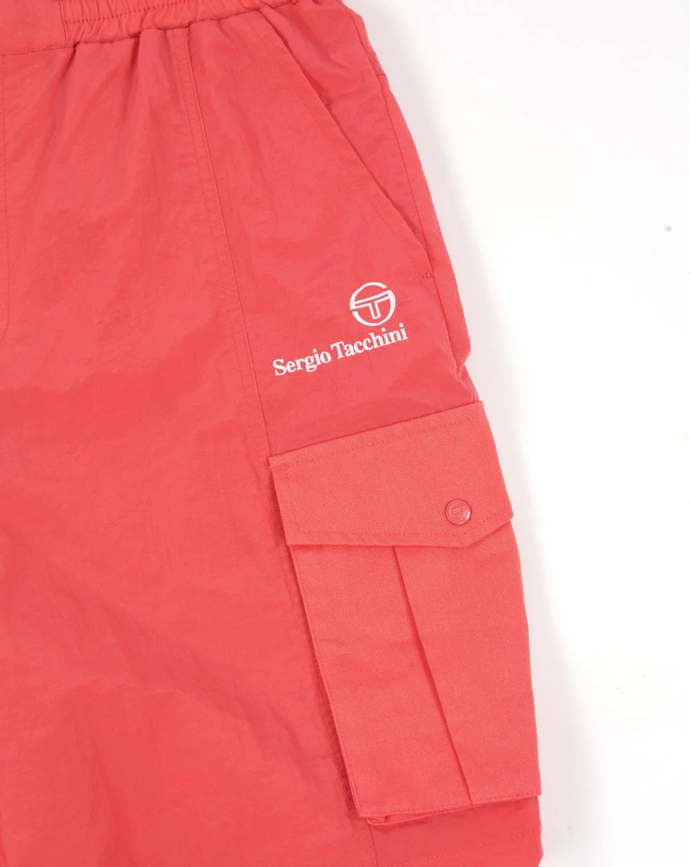 Sergio Tacchini Santino Cargo Shorts Deep Coral - Image 3