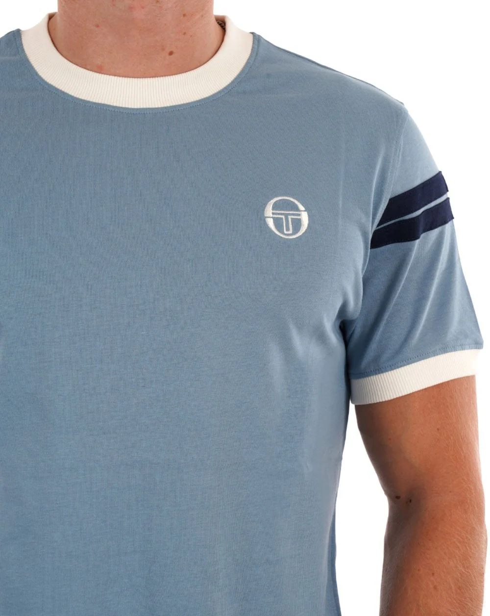 Sergio Tacchini Sella T Shirt Soft Blue - Image 2
