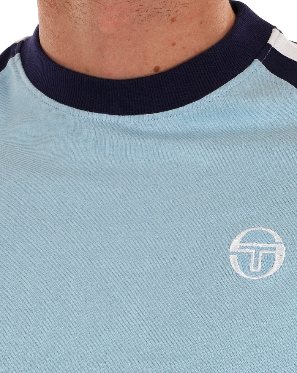 Sergio Tacchini Sky / Navy Retro Tee - Image 3