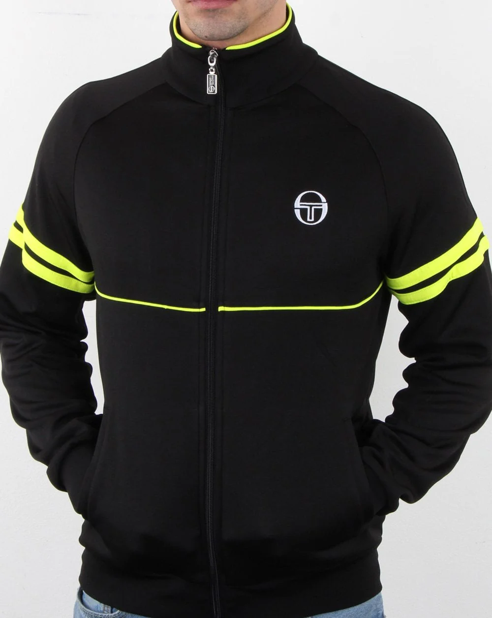 Sergio Tacchini Star Track Top Black/Fluro - Image 3