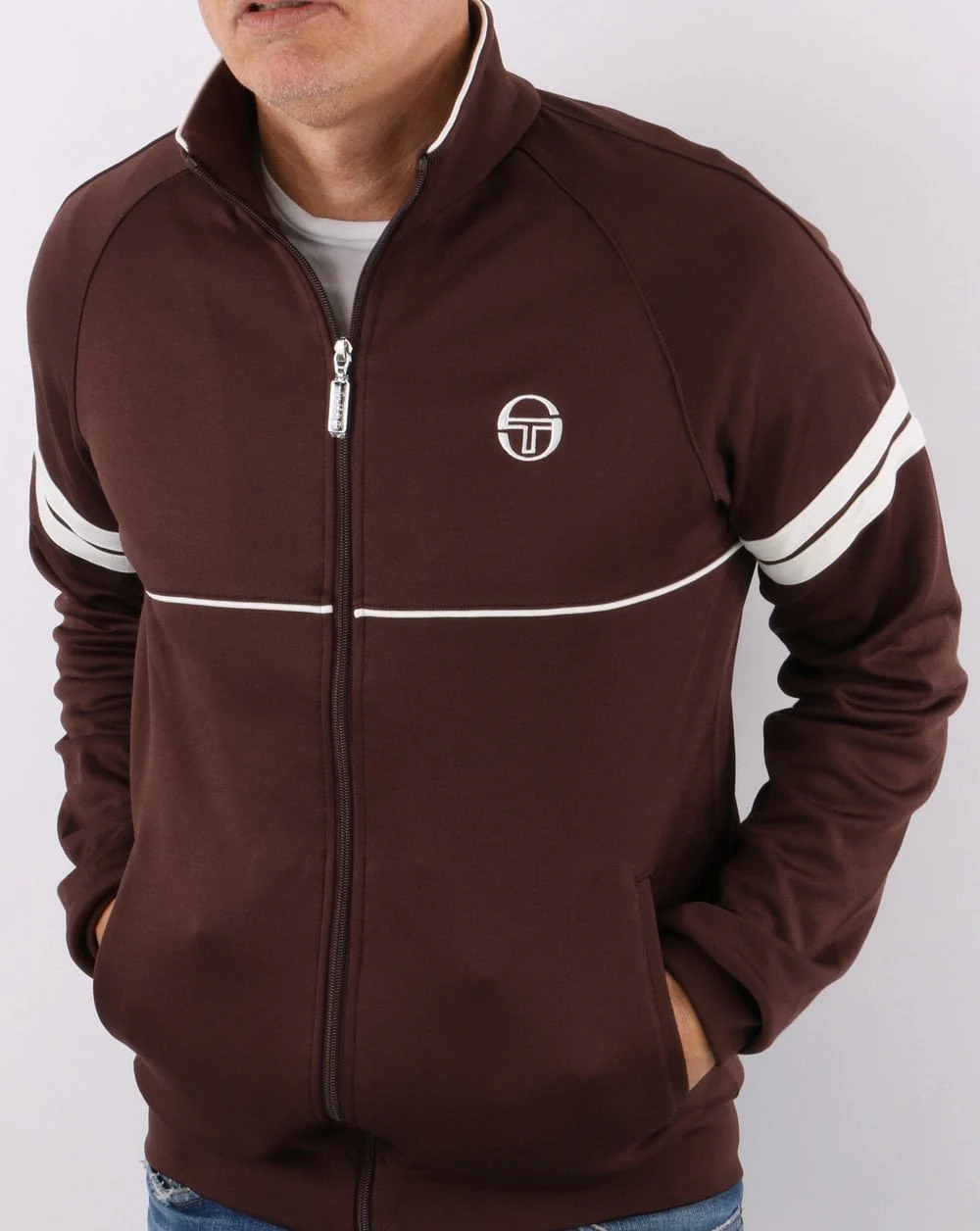 Sergio Tacchini Star Track Top Brown/Cream - Image 2