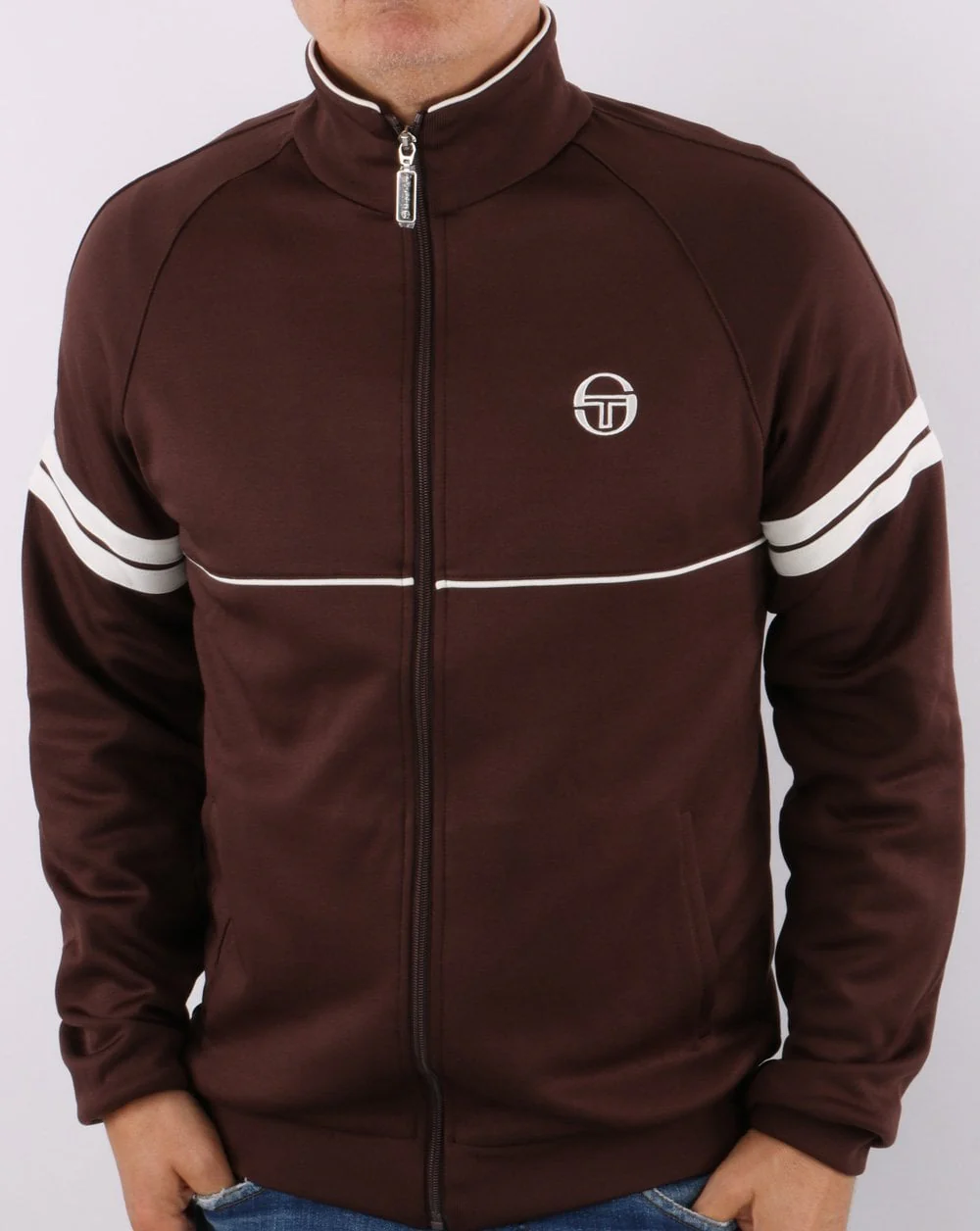 Sergio Tacchini Star Track Top Brown/Cream - Image 4