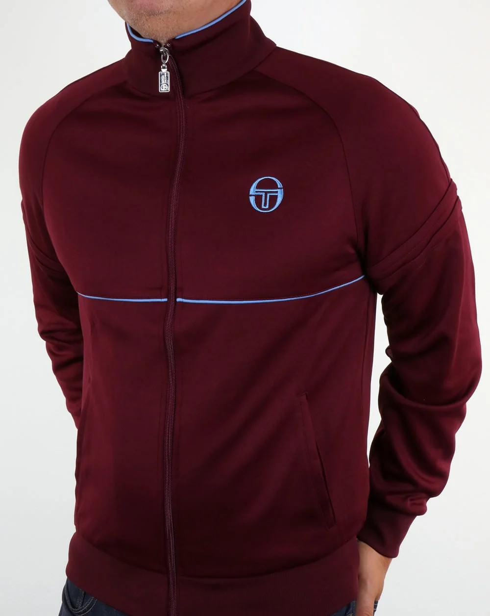 Sergio Tacchini Star Track Top Claret/Sky - Image 2