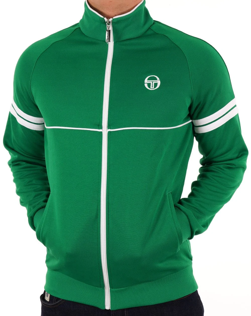 Sergio Tacchini Star Track Top Green/White - Image 3