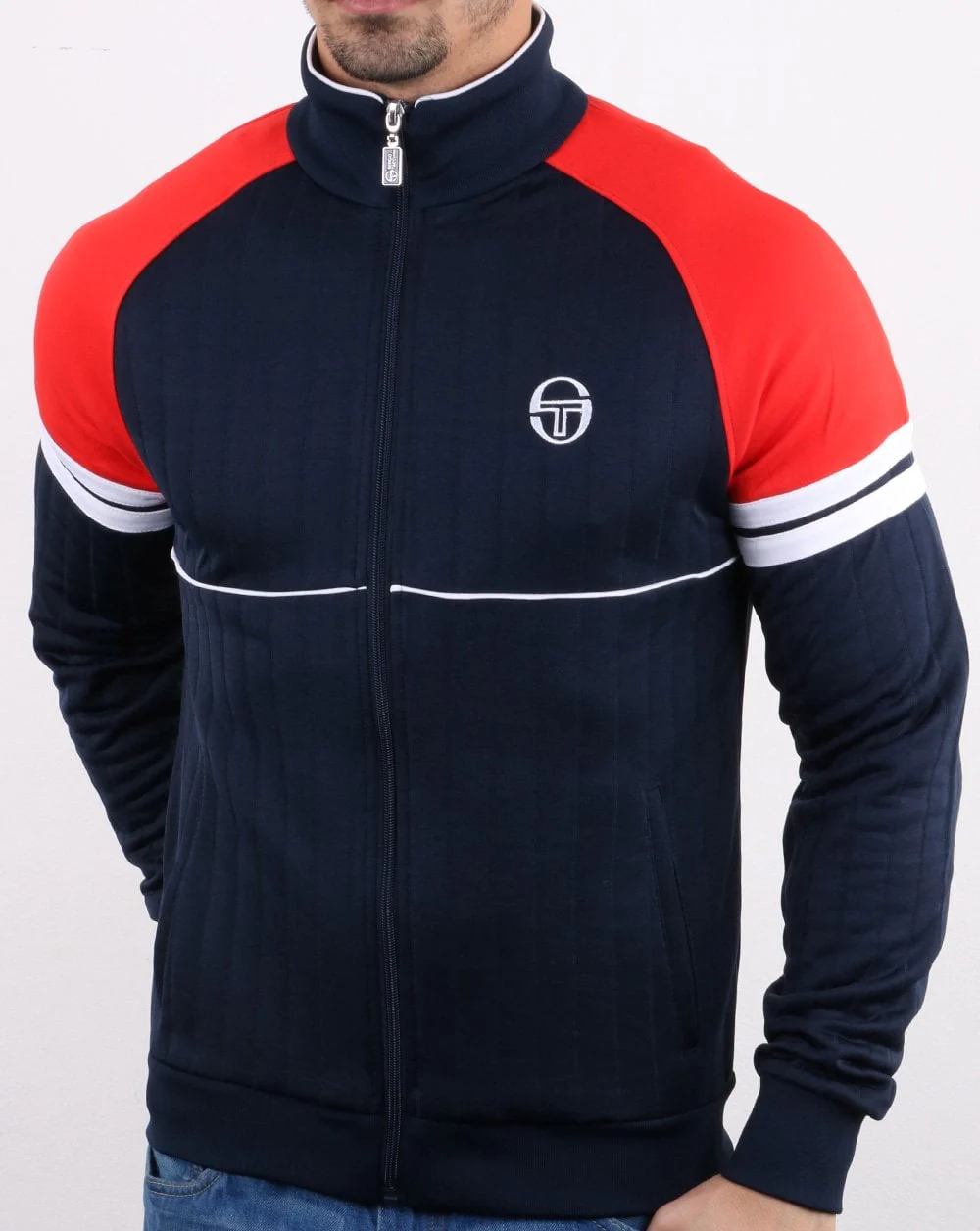 Sergio Tacchini Star Track Top Navy/Vintage Red - Image 2