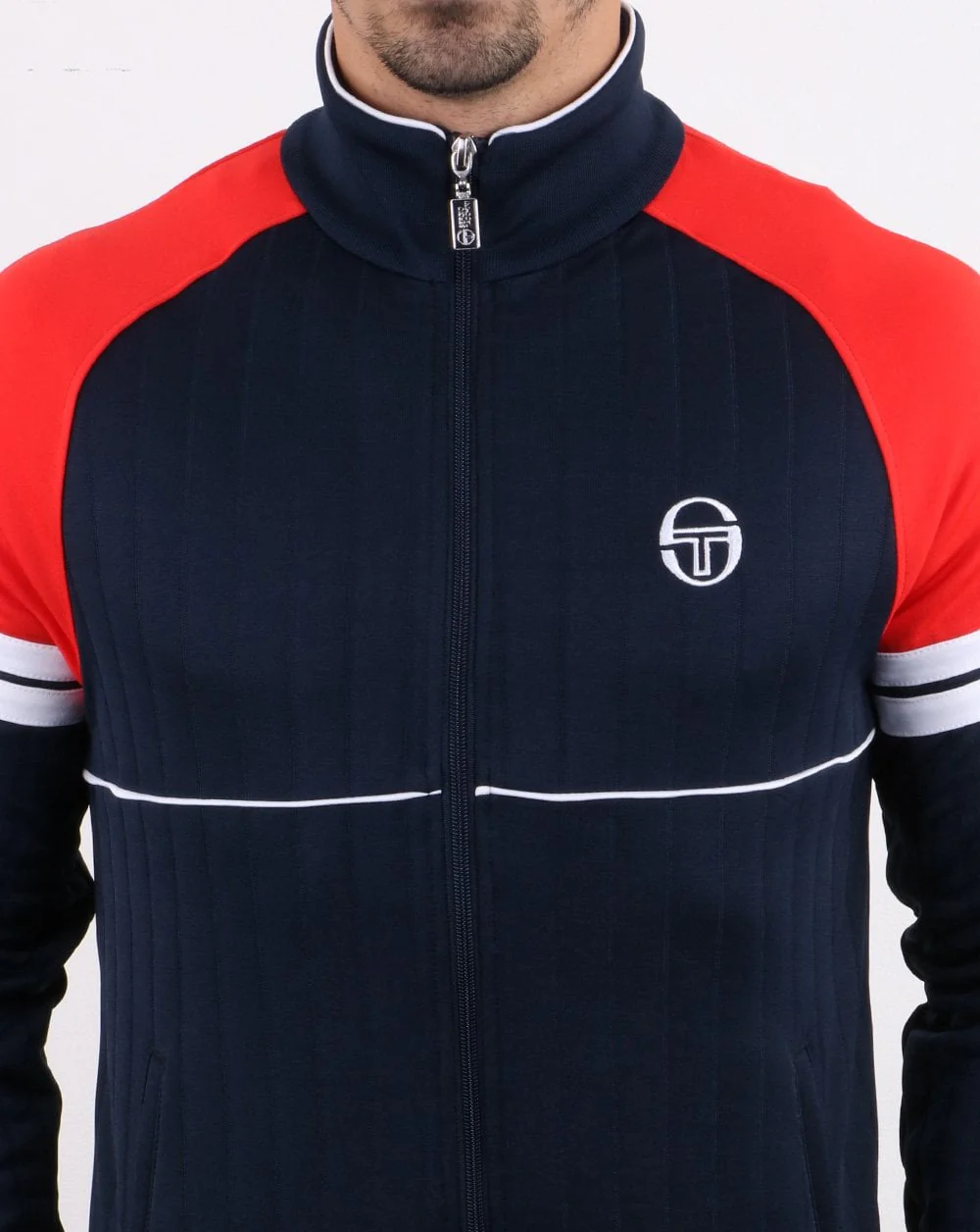 Sergio Tacchini Star Track Top Navy/Vintage Red - Image 4