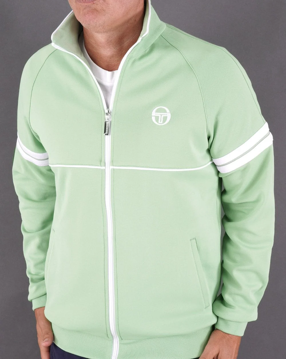 Sergio Tacchini Star Track Top Pastel Green/White - Image 3