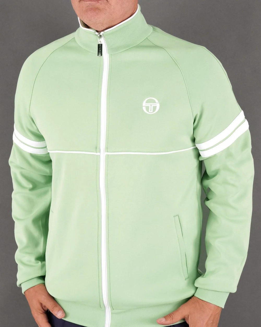 Sergio Tacchini Star Track Top Pastel Green/White - Image 4
