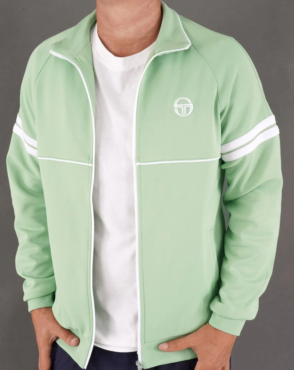 Sergio Tacchini Star Track Top Pastel Green/White - Image 5
