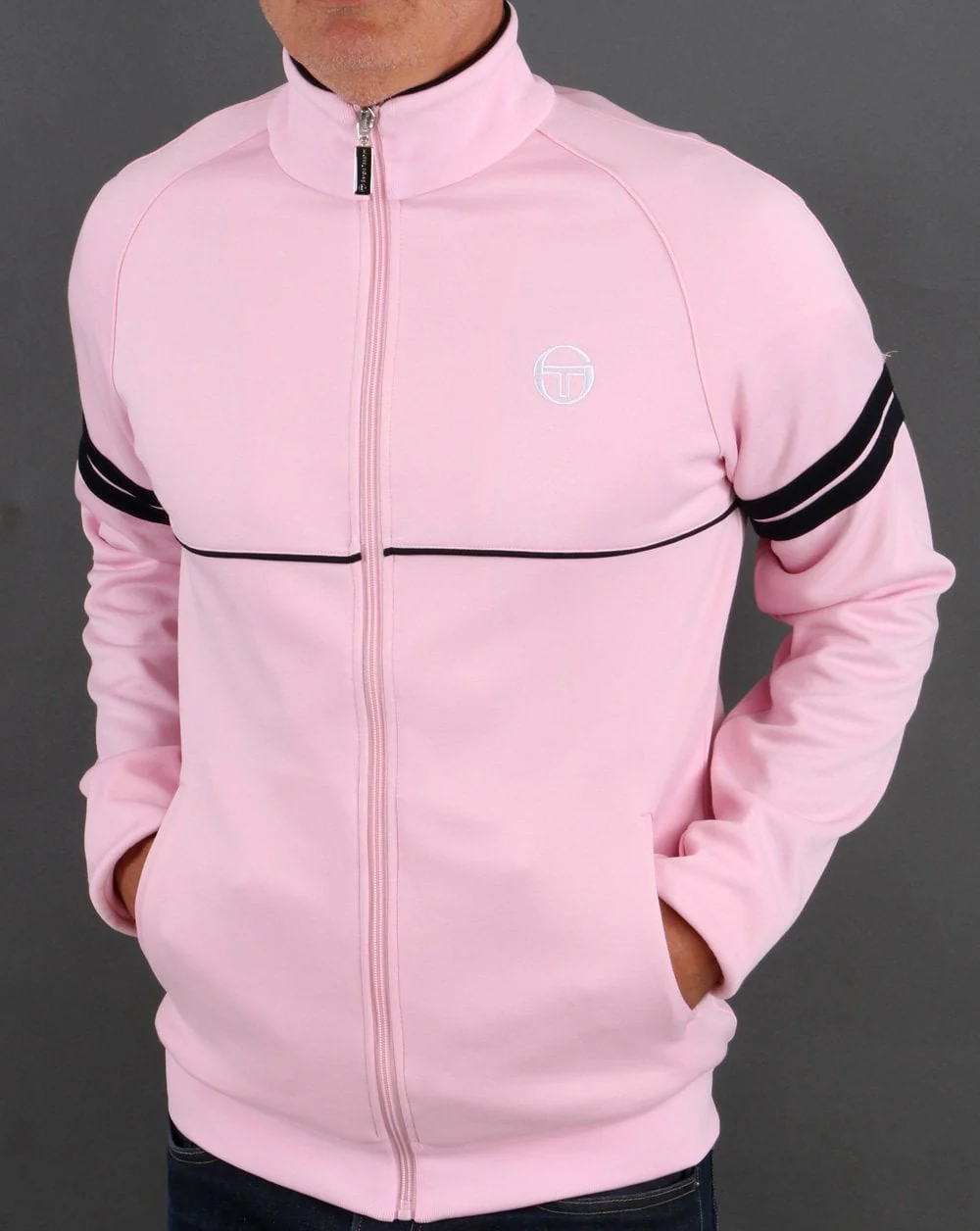 Sergio Tacchini Star Track Top Pink/Navy - Image 3